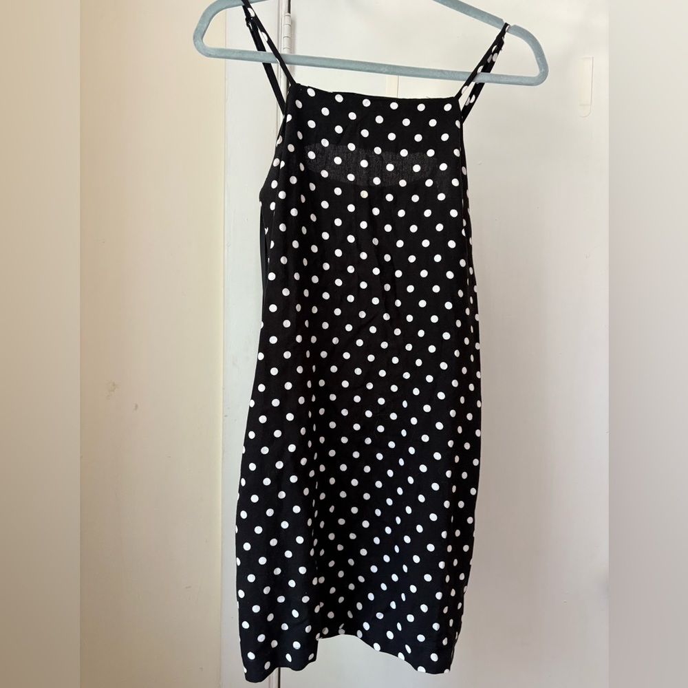 Monteau Black and White Polka Dot Dress